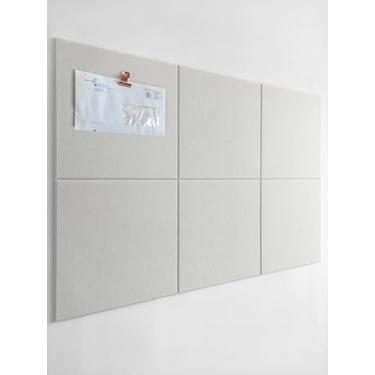 Imagem de DECORITA Quadro de cortiça alternativo de 61 x 91 cm - pacote com 6 azulejos de parede de feltro com abas adesivas removíveis seguras, placas de cortiça para paredes, placa de cortiça para escritório