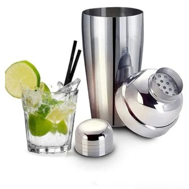 Imagem de Coqueteleira Profissional em Aço Inoxidável, Tampa Dosadora, 500ml, Shaker para Drinks e Coquetéis