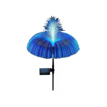 Imagem de Luminária Solar, Enfeite de Natal para Jardim Externo, Flores Solares Led Que Mudam de Cor à Prova D'áGua Fogos de ArtifíCio Ao Ar Livre Luz Solar de áGua-Viva Natal(Camada dupla,Quantidade* 2)