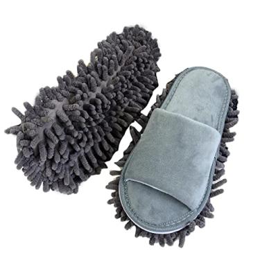 Imagem de Chinelo de Chenille, Fixadores, Chinelo de Limpeza Doméstica com Boa Absorção de Água para Homens, Mulheres, Idosos