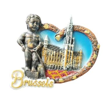 Imagem de Ímã de geladeira Brussels Manneken Pis Statue 3D Resin 6.9x6.4cm - yiw