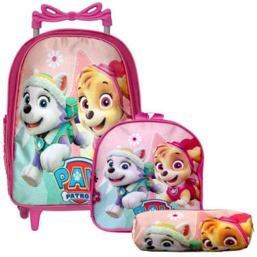 Imagem de Mochila Feminina Rodinhas Lancheira Estojo - Patrulha Canina - TOYS 2U