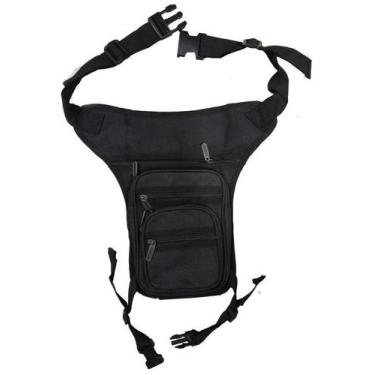 Imagem de Pochete Cartucheira Perna Masculina Feminina Motoboy Camping preto boa