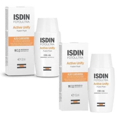 Imagem de Kit 2 Protetor Solar Facial Foto Ultra ISDIN Active Unify Sem Cor FPS 
