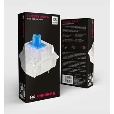 Imagem de Cherry Kit de interruptor MX RGB | Interruptores de teclado mecânico de 23 ou 36 peças | DIY, teclado Hot Swap ou Gaming | MX2A Azul