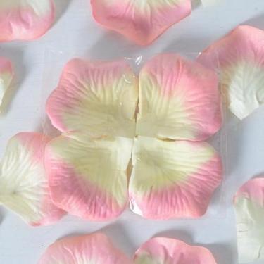 Imagem de 1000 peças de flores artificiais – flores de seda, rosas rosas, arranjos florais falsos para casa de banho, escritório, mesa, centro de mesa, prateleira, decoração de casamentos