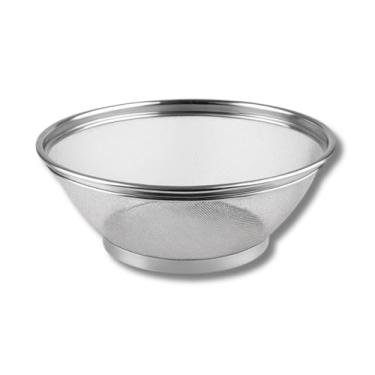 Imagem de Kit 3 Cesta Cesto Escorredor Inox 22cm 25cm 28cm Para Lavar Cozinhar Alimentos A Vapor Arroz Legumes Massas Frutas (APENAS CESTO 25CM)