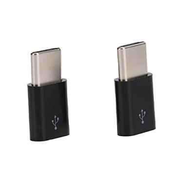 Imagem de Adaptador Micro USB para TypeC Resistente Conversor de Transferência de Dados e Carregamento Preto