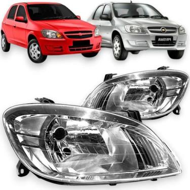 Imagem de Farol celta prisma 2007 2008 2009 a 2015 cromado direito - FORTLUZ