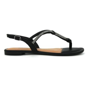 Imagem de Sandalia Dakota Original Rasteira Baixo Brilho Feminino 142, 37, Preto