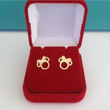 Imagem de Brinco Infantil Minnie Banhado A Ouro