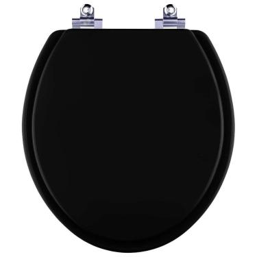 Imagem de Assento Sanitário Laqueado Soft Close Flamingo Preto Para Vaso Incepa