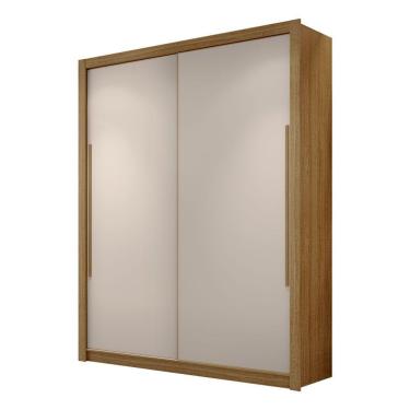 Imagem de Guarda Roupa Casal 02 Portas De Correr Sevilha Nature/fendi - Pallazio