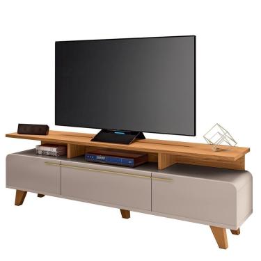 Imagem de Rack Bancada Essenza 2.0 Off White-cinamomo Para Tv Até 70? - Hb Móveis Off White-cinamomo