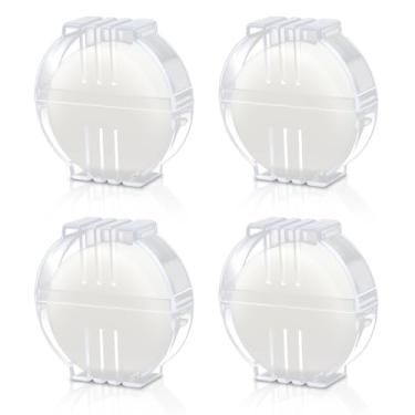 Imagem de 4 peças de condicionador de linha de cera de abelha branca, cera de linha com caixa de plástico, condicionador de cera de abelha para bordado à mão, cera de rosqueamento para costura manual com caixa