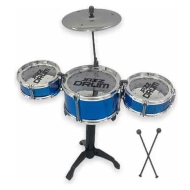 Imagem de Kit Bateria Infantil Jazz 3 Tambores Brinquedo interativo