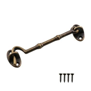 Imagem de TAODAN Novo gancho de janela de latão estilo chinês 6 cm fecho de cabine trava de ferragens com parafuso para celeiro deslizante/porta francesa