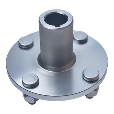 Imagem de Cubo de eixo ativo Go-Kart de 10 cm x 10 cm com eixo inclinado de 2,5 cm a 3/10.2 cm - eixo com chave de 1/10.2 cm, roda dianteira traseira de 8 polegadas, kit de conjunto de pinos x4, peças de