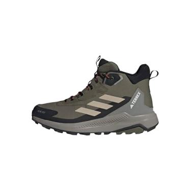 Imagem de adidas Tênis de caminhada masculino Terrex Anylander cano médio Rain.rdy, Olive Strata/Wonder Bege/Preto, 44