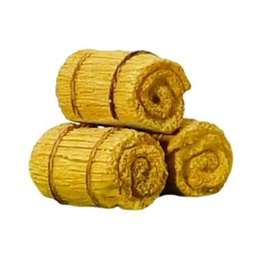 Imagem de Esquirla 3 Mini Fardos de Feno para Casa de Bonecas - Simulação de Fardos de Feno de Outono - Adereços Fotográficos para Jardim de Fadas e Casa de, Oval 4.5x2.5x2.5cm