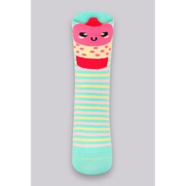 Imagem de Meia Cano Médio Lupo 02640-033 Kids Estampada 3D Algodão T. 24/29 30/3