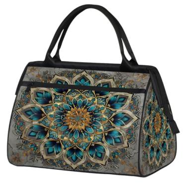 Imagem de Sacola pequena para o fim de semana para mulheres, homens, abelha, fofa, amarela, dobrável, bolsa esportiva de viagem, Cor: 9, 15.2*8.3*11.6 inch, Moderno