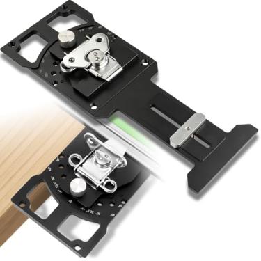 Imagem de Serra de trilho de ângulo ajustável quadrada com 11 paradas de ângulo positivo (-60° a 60°) Serra universal quadrada compatível com Festool Makita, Milwaukee