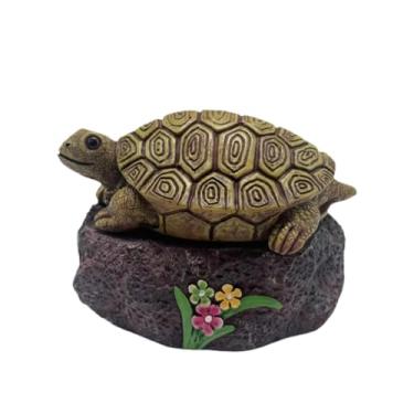 Imagem de Bothyi Estátua de jardim para esconder chaves, decorativa, em imitação de pedra, caixa de armazenamento prática para chaves reservas no pátio, Verde