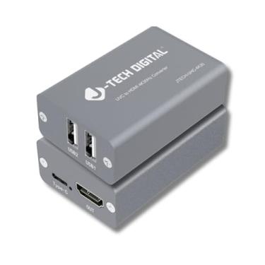 Imagem de J-Tech Digital Adaptador conversor UVC para HDMI 4K 30Hz, câmera USB para saída HDMI com controles na tela, suporte para transmissão ao vivo, carregamento da câmera, funciona com cartões de captura de