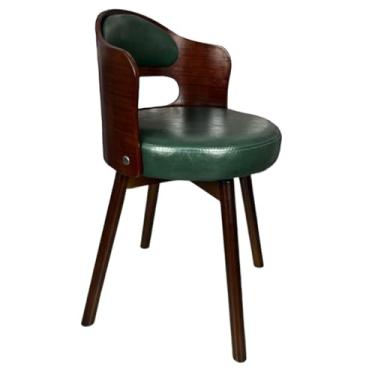 Imagem de SPXMQSS Cadeiras para sala de jantar, cadeiras de jantar giratórias de 360° com encosto, cadeira de jantar estofada de couro, cadeira ergonômica para lounge, escritório, toucador verde 1