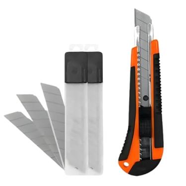 Imagem de Estilete Profissional Emborrachado 18mm Trava + 23 Laminas