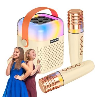 Imagem de Máquina De Karaokê Infantil | Alto-Falante Sem Fio Para Canto Com 2 Microfones,Brinquedo Karaokê,Para Jardim Quintal Festas Ao Ar Livre Reuniões Casa Performance Escritório