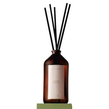 Imagem de Ateliê Capim do Pampa Difusor de Aroma, Flor de Cerejeira, Vidro Âmbar, 230ml, Fragrância Floral e Frutada, com 5 Varetas de Fibra de Algodão