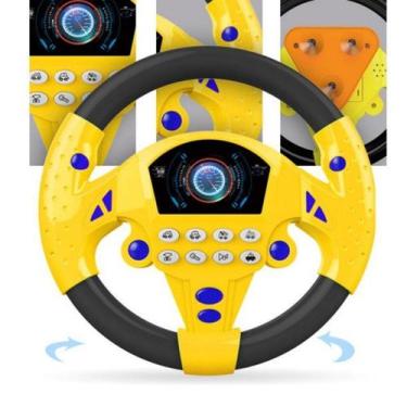 Imagem de Volante De Brinquedo Interativo Com Som/Simulação/Carro (AMARELO) - to