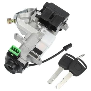 Imagem de Partuto Cilindro de bloqueio de ignição com chaves No.35100SDAA71/06350SAAG30 - Conjunto de trava de cilindro do interruptor de ignição do carro - para Honda Accord 2003-2005 metal prateado 1 conjunto