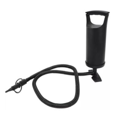 Imagem de Bomba de Ar Manual para Infláveis, Plástico com Pegador Anatômico, Base Antiderrapante, Bico Fixador, Portátil
