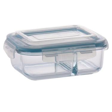 Imagem de Pote 640ml Hermético com divisoria Marmita Alimentos - QUALITY HOUSE /