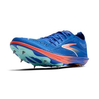 Imagem de Brooks Hyperion Elite LD Tênis de corrida masculino de longa distância, Cobalto/argila rosa/laranja, 9.5 Women/8 Men