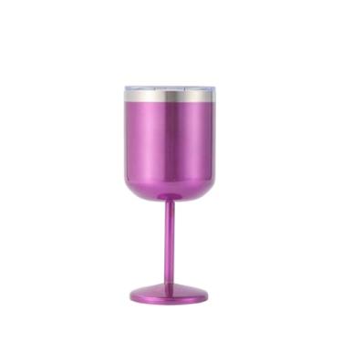 Imagem de Taça de Vinho Térmica Taça Copo Térmico De Aço Inoxidável Taças para Festa 510ml Base antiderrapante(Rosa Pink)