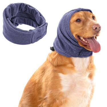 Imagem de Moletom elástico calmante para cães, capa de orelha de cachorro ajustável, protetor de orelha de cachorro respirável sem agitação com fivela de pasta para alívio da ansiedade, redução de ruído, fogos