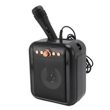 Imagem de Zerodis Máquina Portátil de karaokê Com Alto-falante de Som Claro, Bateria de 3000mAh, Design Leve para Máquina de karaokê de Entretenimento Doméstico (Microfone com fio)