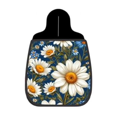 Imagem de Lixeira De Carro Organizador Lixinhocar Arte Margaridas Campo Azul Marinho