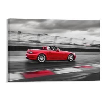 Imagem de HouLaiZhe S2000 Top Speed Jdm Car Cool Sports Posters Tela Estética Decoração de Parede Pintura de Parede Impressão de Sala de Galeria Decoração de Parede para Quarto Sala de Estar Escritório 11 x 17