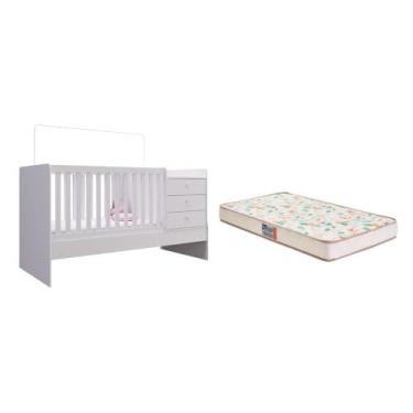 Imagem de Berço Cama Multifuncional Branco e Colchão - FdECOR - Gazin