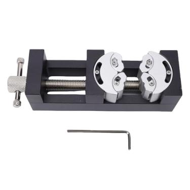 Imagem de Dpofirs Mini Braçadeira de Torno, Mini Torno Fractal Inteligente, Ferramenta de Bancada de Furadeira de Liga de Alumínio Autoajustável, para Artesanato, Fabricação de Joias, Modelagem,