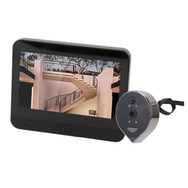 Imagem de Luocute Câmera Digital Inteligente Com Campainha Olho Mágico, LCD de 4,3 Polegadas 3MP 160 ° ângulo de Visão Com Detecção de Movimento PIR e áudio Bidirecional, para Apartamento