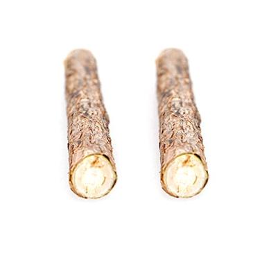 Imagem de 2 Peças Palitos de Catnip Natural Matatabi para Gatos Petiscos Mastigação Molar Brinquedo Limpeza Dental Dentes Palito Madeira Gato Filhote