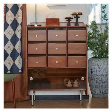 Imagem de Cômodas Cômoda de madeira maciça pequena casa antiga aparador armazenamento sala estar quarto porta cartão armário