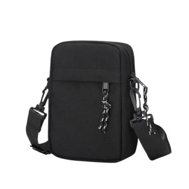Imagem de Shoulder Bag Bolsa Transversal Masculina Feminina Pequena Preta QUBCCUM