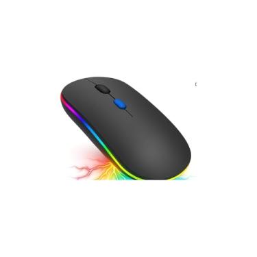 Imagem de Mouse Sem Fio, Preto, 1200 DPI, Conexão 2.4GHz, Design Ergonômico, Alcance 10m, Alimentação por Pilha AA, 10x2x5.5cm, para Casa e Escritório